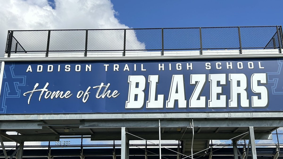 ATHS Athletics (@athsathletics) on Twitter photo A new turf field, fresh paint on the track, and an updated wrap on the press box. Blazer Nation, we are ready for you! <a href="/jandrewsATHS/">Mr. Andrews</a> <a href="/AddisonTrailHS/">Addison Trail HS</a> <a href="/OsoAyala33/">Humberto Ayala, RAA</a> #theBLAZERway A new turf field, fresh paint on the track, and an updated wrap on the press box. Blazer Nation, we are ready for you! <a href="/jandrewsATHS/">Mr. Andrews</a> <a href="/AddisonTrailHS/">Addison Trail HS</a> <a href="/OsoAyala33/">Humberto Ayala, RAA</a> #theBLAZERway
