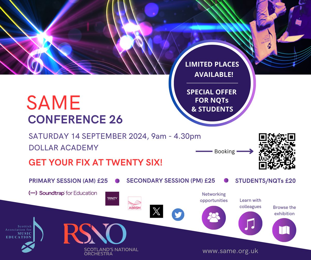 SAMEMusEdScot's tweet photo. Get your fix with SAME 26. Tickets now available. https://t.co/FyC2wpgOY8