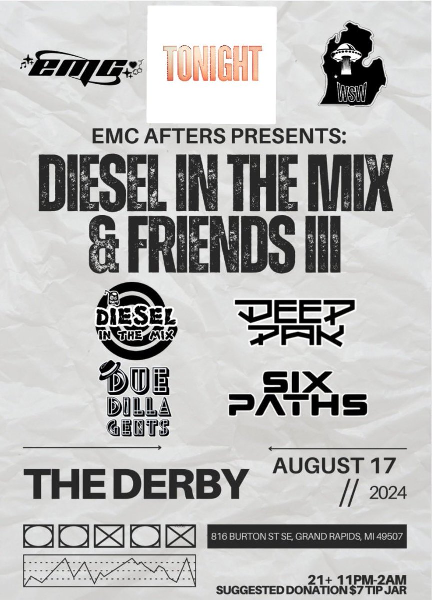 GR!  

Change of plans for tonight's Afters!  

No longer at Buffalo Traders Lounge. 

Instead the shenanigans will take place at The Derby! 

🛸🛸🛸