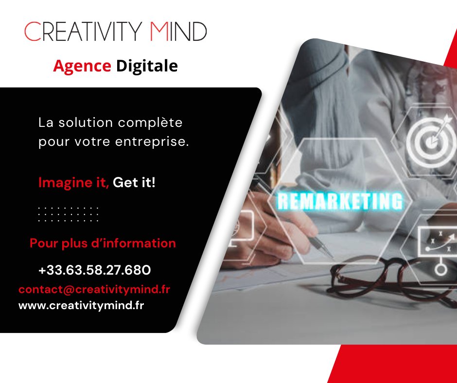 L'une des meilleures façons de faire du remarketing est d'utiliser des publicités dynamiques personnalisées, en se concentrant sur les centres d'intérêt de chaque utilisateur. Il est également possible d'utiliser le marketing par courrier électronique.#marketingagency #webdesign