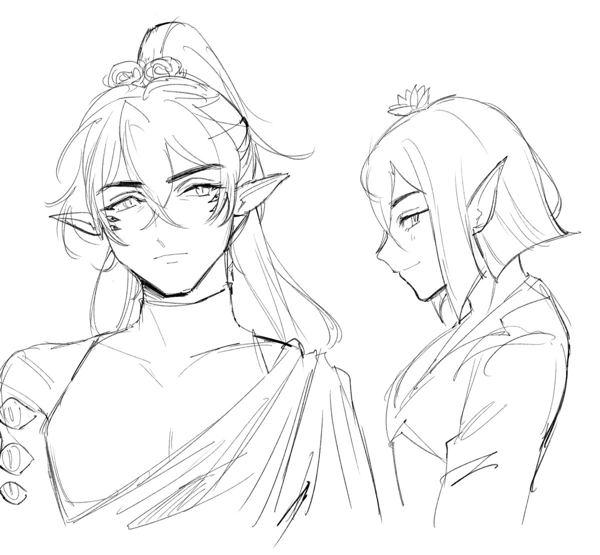 unfortunately had to go back on my seizure medication ahh I was doing well for a while until today

anyway heres some doodles I made for my bestie a while ago, phelios and lotus <a href="/x_cocoabean_x/">Mayo || Lex</a>