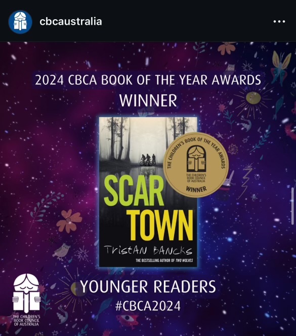 If anyone’s up, I’m on <a href="/ABCTV/">abctv</a> Weekend Breakfast at about 7.40am AEST talking writing, reading, Children’s Book Week and Scar Town at the Book of the Year awards. ✌🏽⚡️📚

#bookweek #cbcabookweek #mglit #loveozmg <a href="/TheCBCA/">The CBCA</a> <a href="/CBCANSW/">CBCA NSW Branch</a> <a href="/PenguinBooksAus/">Penguin Books Aus</a>