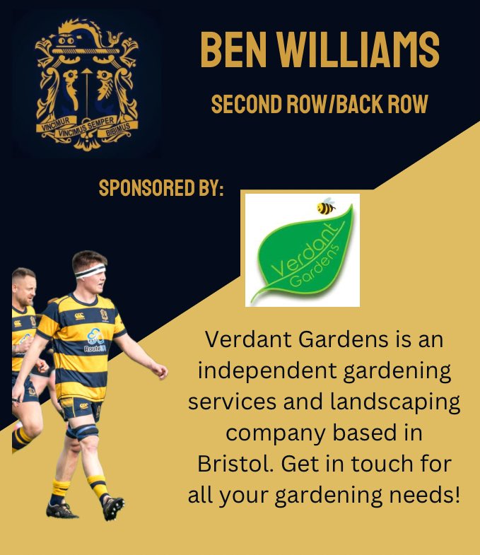 Old Colstonians RFC (@oc_rfc) on Twitter photo 🔷🔶Player Sponsorship 🔶🔷
Thank you to <a href="/GardensVerdant/">Verdant Gardens</a> for sponsoring Ben Williams for the 2024/25 season. Ben has been a stalwart of the club for many years and his commitment to the team is unwavering. His aggressive carrying makes him a huge asset to the team. 🔷🔶Player Sponsorship 🔶🔷
Thank you to <a href="/GardensVerdant/">Verdant Gardens</a> for sponsoring Ben Williams for the 2024/25 season. Ben has been a stalwart of the club for many years and his commitment to the team is unwavering. His aggressive carrying makes him a huge asset to the team.