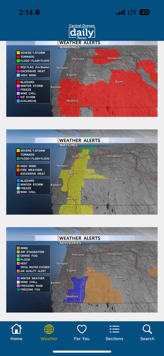 CODaily's tweet photo. Thunderstorms are developing to our southwest, mostly west of the Cascades. The NWS has issued a Severe Thunderstorm Watch that includes Deschutes county. Stay ahead of the storm with our new #COdaily app.
More > https://t.co/3oXemZQ1OE https://t.co/pjfecBAle9
