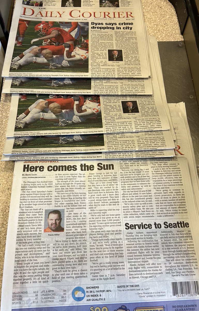 #HereComesTheSun Game Day at The Apple Bowl ⁦<a href="/okanagan_sun/">Okanagan Sun</a>⁩ vs ⁦<a href="/PGKodiaks/">Prince George Kodiaks</a>⁩