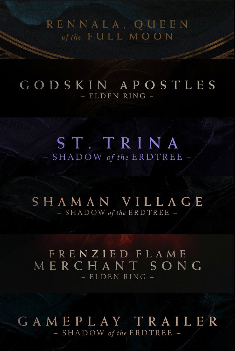 Here's the growing #ELDENRING collection of arrangements <a href="/TheophanyRemix/">Theophany</a> <a href="/daviddpeacock/">David Peacock✨</a> and I have covered so far. 

Here's the playlist if you want to check any of them out: 
youtube.com/playlist?list=…