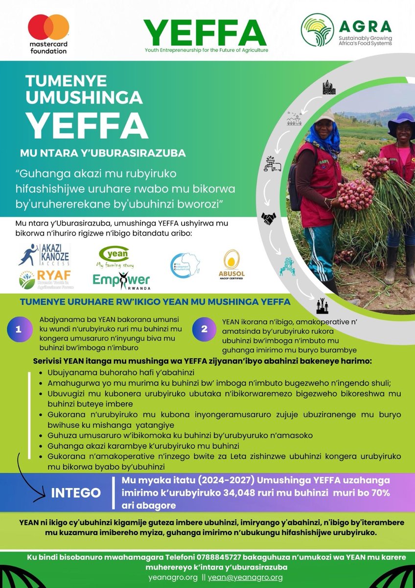 MWISENEZAF59205's tweet photo. Uyu munsi, imurikabikorwa ry’Ubuhinzi n’Ubworozi ryatangiye @RwamaganaDistr mu @RwandaEast Turagutumiye kuza gusura stand ya YEAN (Youth Engagement in Agriculture Network) Uzasangizwa amakuru ajyanye n’icyo dukora mu guteza imbere urubyiruko mu buhinzi n’ubworozi 
#Turabategereje https://t.co/oOlai2WXOM
