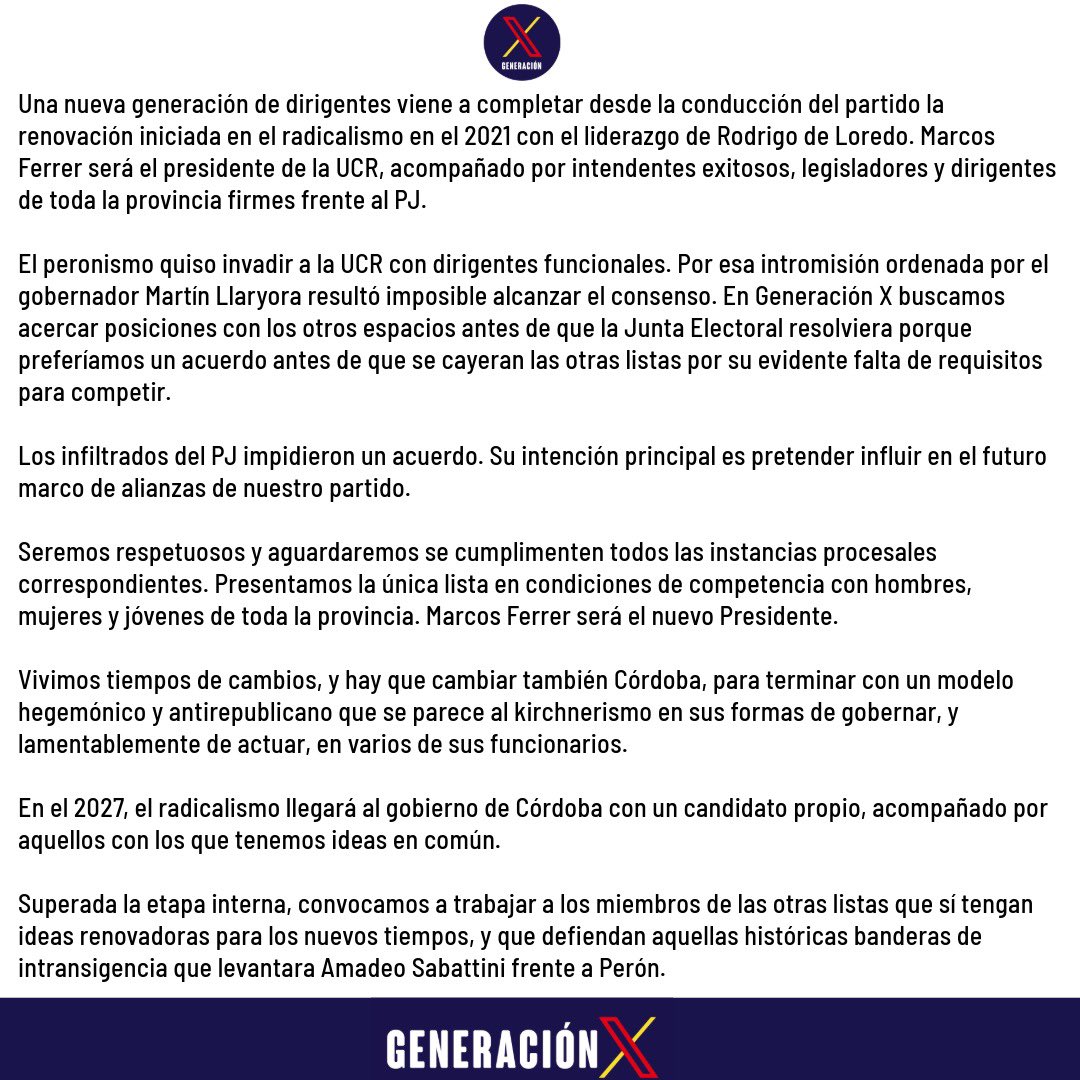 ferrermarcos's tweet photo. Seguimos firmes en la idea de que la UCR vuelva a ser una verdadera alternativa. 

A pesar de los intentos del PJ por interferir, presentamos una lista que representa a hombres, mujeres y jóvenes de toda la provincia. Vamos por un cambio real y profundo 🇵🇱 https://t.co/UroZBsLxQ8