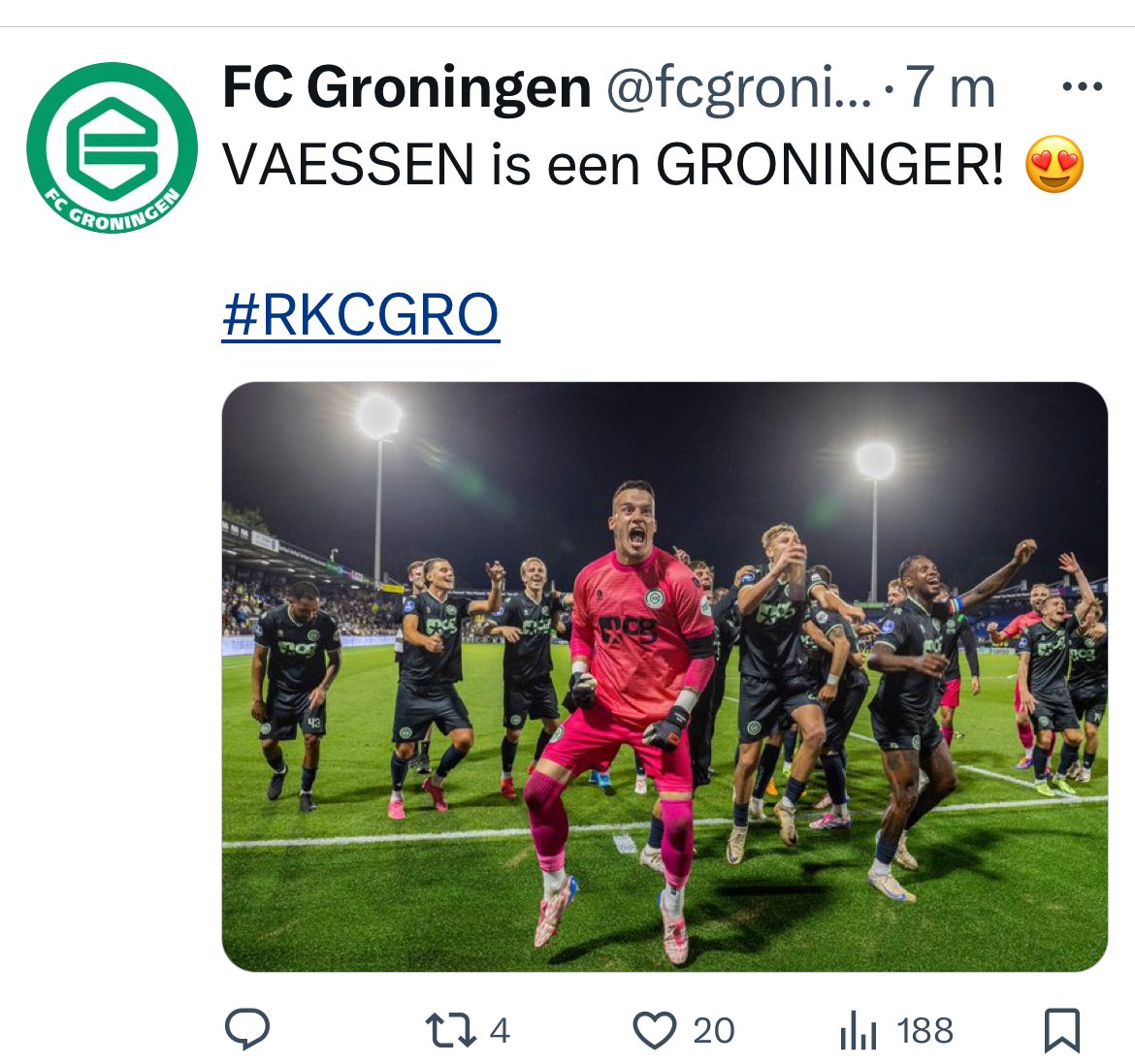 Niet juichen tegen je oude club!! Tuurlijk wel!!!!!!