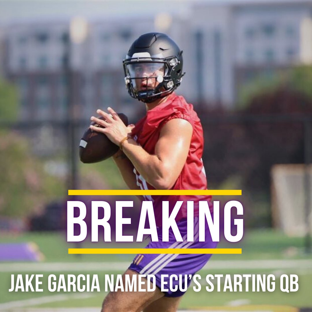 BREAKING: Jake Garcia has been named East Carolina’s starting quarterback, according to an announcement from Mike Houston.
