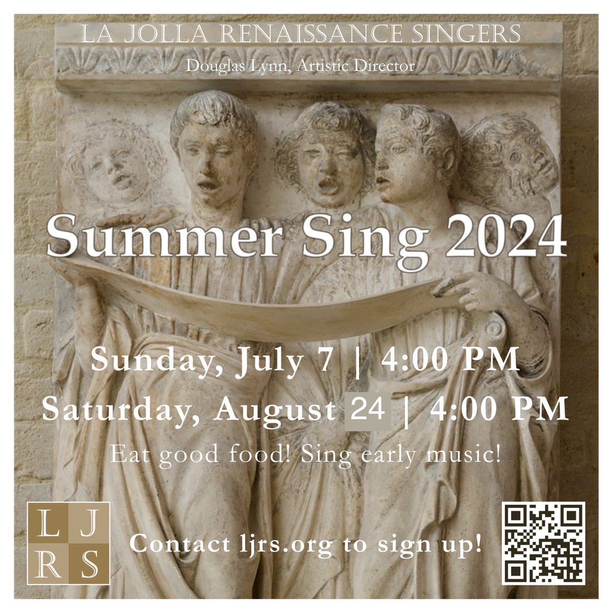 On Saturday, join La Jolla Renaissance Singers for their Summer Sing!  Find this and other events: sdsings.org/calendar/