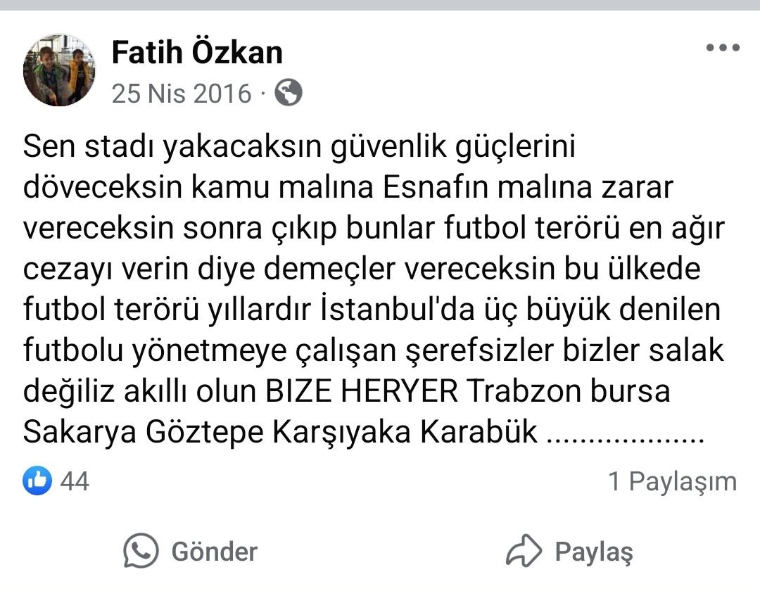 trsskn's tweet photo. Ali Koç'a arkadan saldırarak yere düşüren kişi Fatih Özkan’ın paylaşımı:

#GÖZvFB Göztepe https://t.co/kCmmvqpv3L