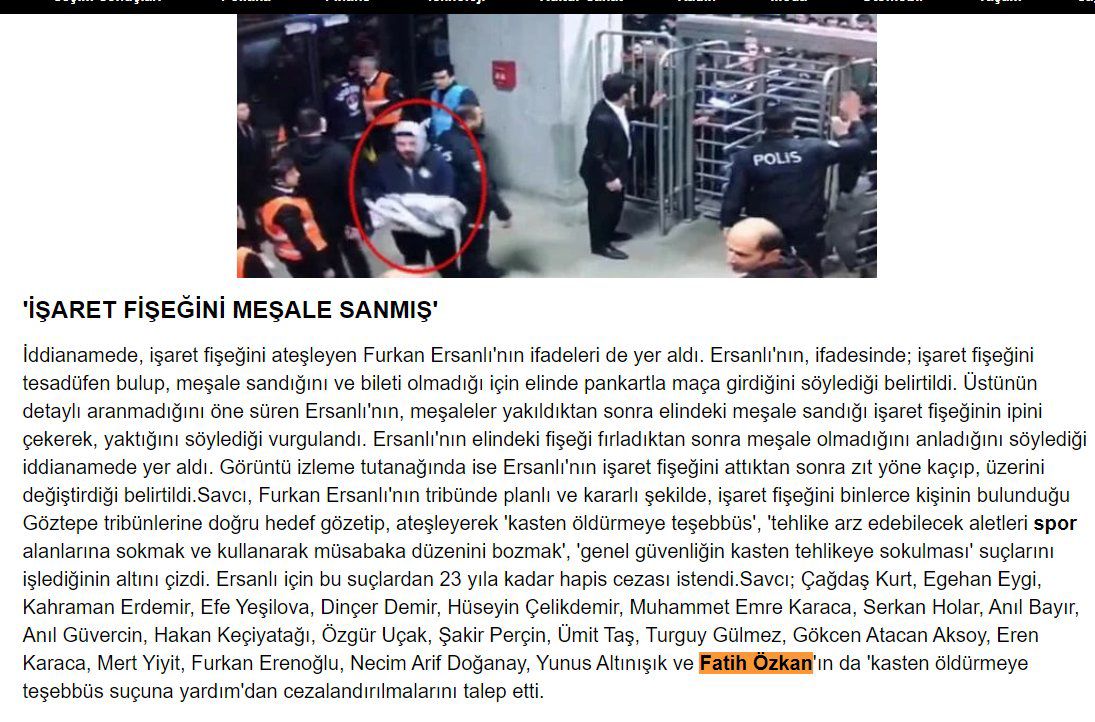 YİNE İSTANBUL YİNE KİRLİ BİLGİ

Ali Koç'un İzmir'de kalkıştığı şova müdahale eden taraftarımızın ismini google'dan aratmaktan öteye gidemeyen medya yine yalan haberlerle algı yönetiyor.

Daha önce stadımızda altay karşılaşmasında yaşanan olaylarda adı geçen Fatih Özkan ile bu