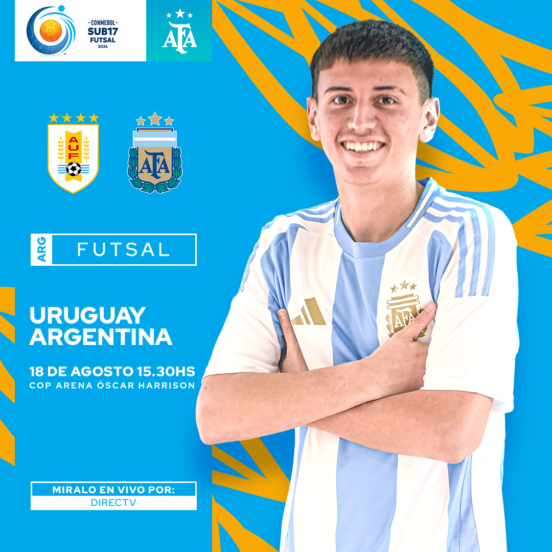 #Sub17FS 🏆

🗓 Fecha 2 - Grupo B
⚽️ #Argentina 🇦🇷 - Uruguay 🇺🇾
🕰 15.30
📍 COP Arena, Asunción
📺 <a href="/DSports/">DSPORTS</a>

📰 shorturl.at/Ik4bg
