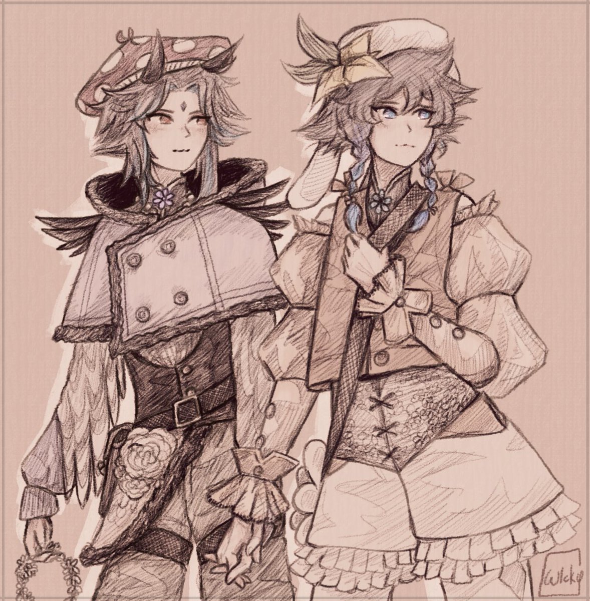 Sumeru_Sevi's tweet image. oh I forgot to show the rest of the drawing, here they go 😄
#Xiaoven #Xiao #Venti #fanart