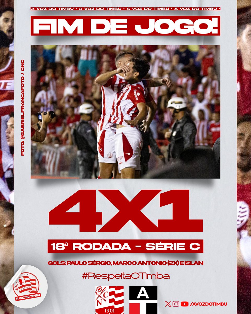 avozdotimbu's tweet photo. FIM DE JOGO! NÁUTICO 4X1 FERROVIÁRIO/CE
VITÓRIA IMPORTANTE, ESTAMOS NA BRIGA!
MAIS INFORMAÇÕES NO NOSSO PÓS-JOGO!
#AVozDoTimbu 📢🐭 https://t.co/rseYAUieS1