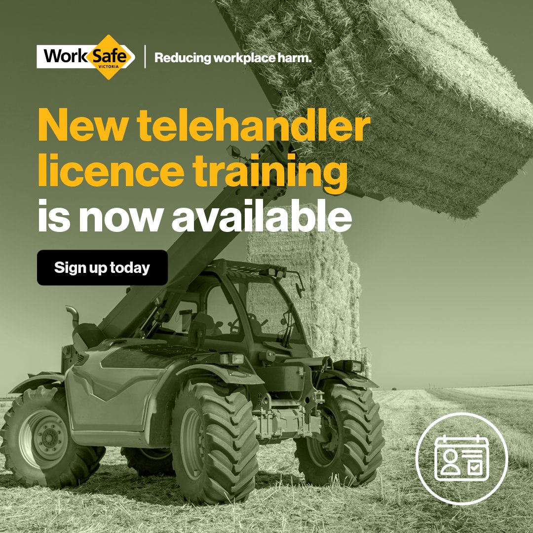 FarmerHealth's tweet photo. π Looking to upskill? @WorkSafe_Vic is offering training for a non-slewing telehandler licence - a must-have for agricultural workers handling telehandlers.
For more details & to enrol, visit https://t.co/afse50qTgq
#FarmSafety #WorkSafeVictoria #TelehandlerTraining #NCFH https://t.co/lr4XtLSA4s