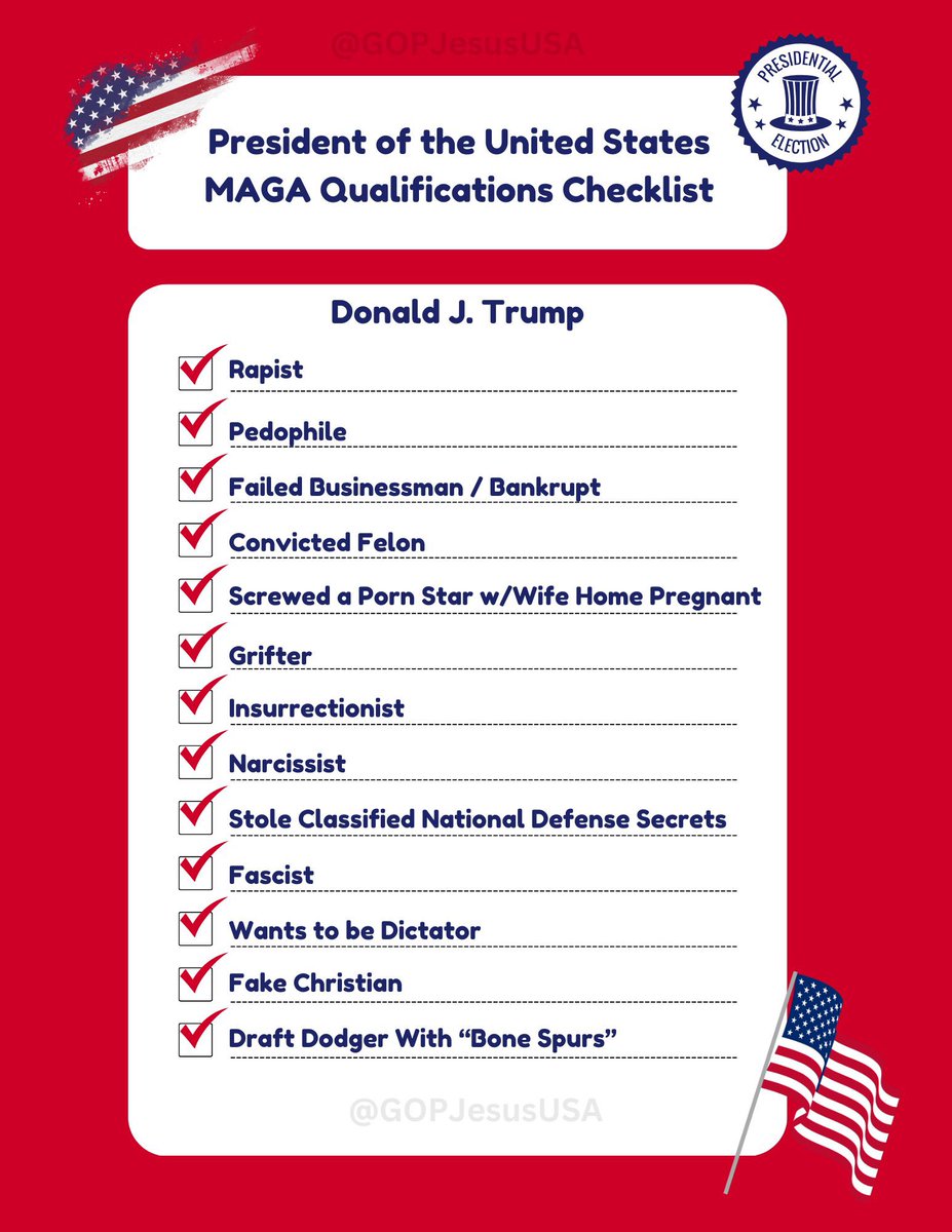 IanSeine's tweet image. He hates unions. He hates veterans. Admires fascist regimes and wants to be an autocratic dictator • “You will never have to vote again” ~ 🍊

How can anyone support his delusional POs? 

I mean really?⤵️
#HarrisWalz #BlueWaveIsComing #NeverTrump #UnionStrong