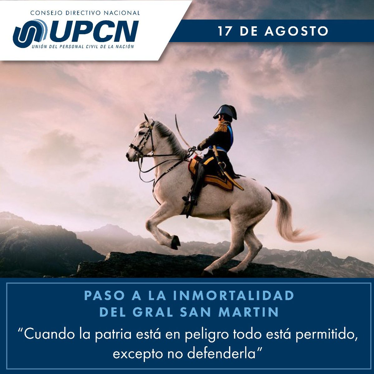 UPCNSalta's tweet photo. "Lo que no puedo concebir es que haya americanos que por un indigno espíritu de partido se unan al extranjero para humillar su patria (...) una tal felonía ni el sepulcro la puede hacer desaparecer"

#UPCNtugremio
#UPCNsiemprejuntoavos https://t.co/vs9bYNL4EM