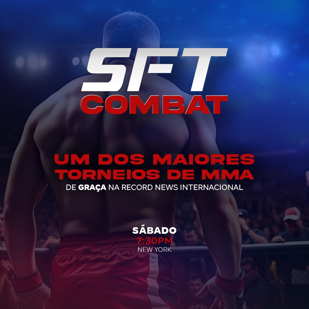 SFT Combat de GRAÇA nos EUA 🥊🇺🇸 As lutas mais eletrizantes do Brasil, direto na sua tela!🔥 

📍Para assistir é muito fácil, basta baixar o app da Sling e procurar pela Record News Internacional. Se você é assinante da Dish, assista de GRAÇA 🤑

É daqui a pouco, às 19h30 (NY).