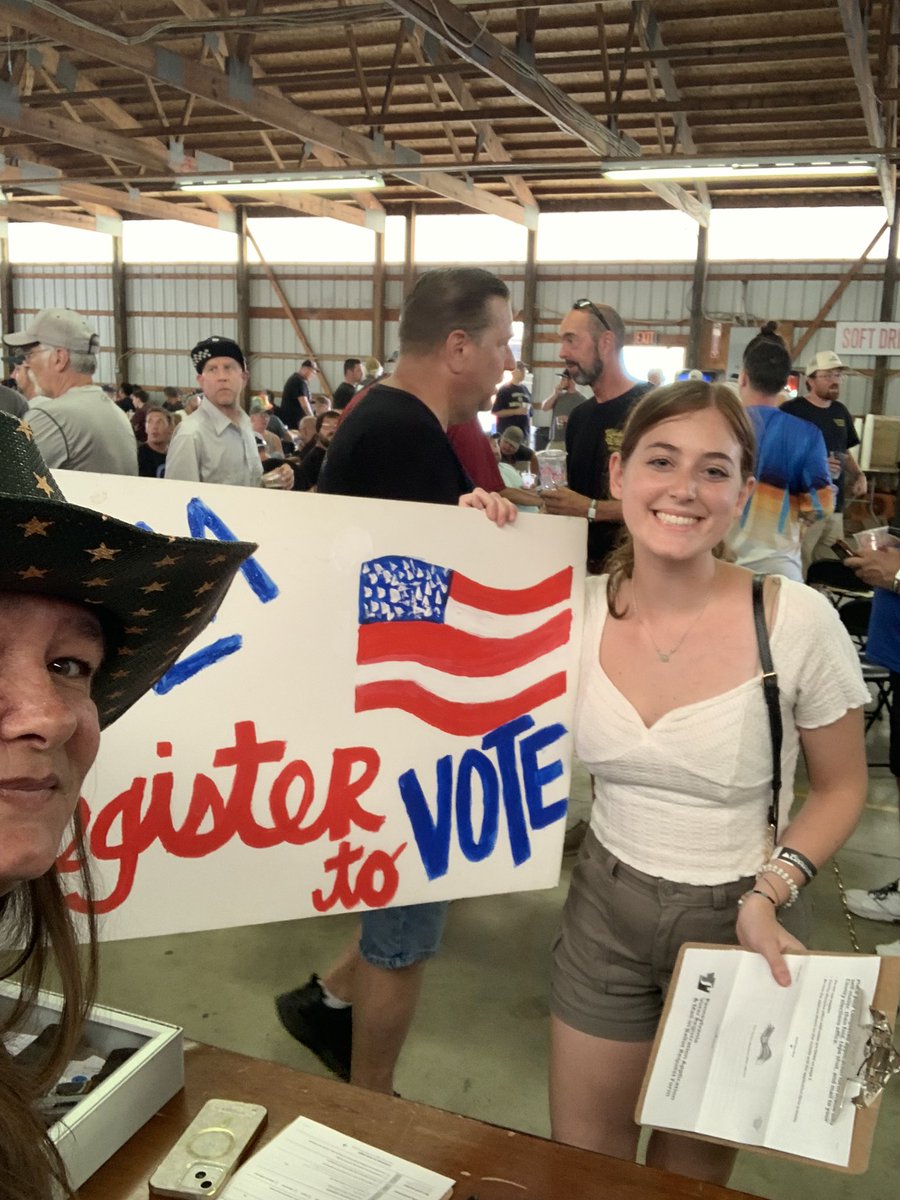 heatherlanglee's tweet photo. @alexandrialeora and I were on hallowed ground today registering voters at the Sportsmans Bash #butlerco We registered new ๐ดs and changed addresses. Twas a great day to be active ๐บ๐ธ @EarlyVoteAction @ScottPresler @JondavidRLongo
#wevegotacountrytosave
#letsflipPAred https://t.co/ypYlrg5LvO