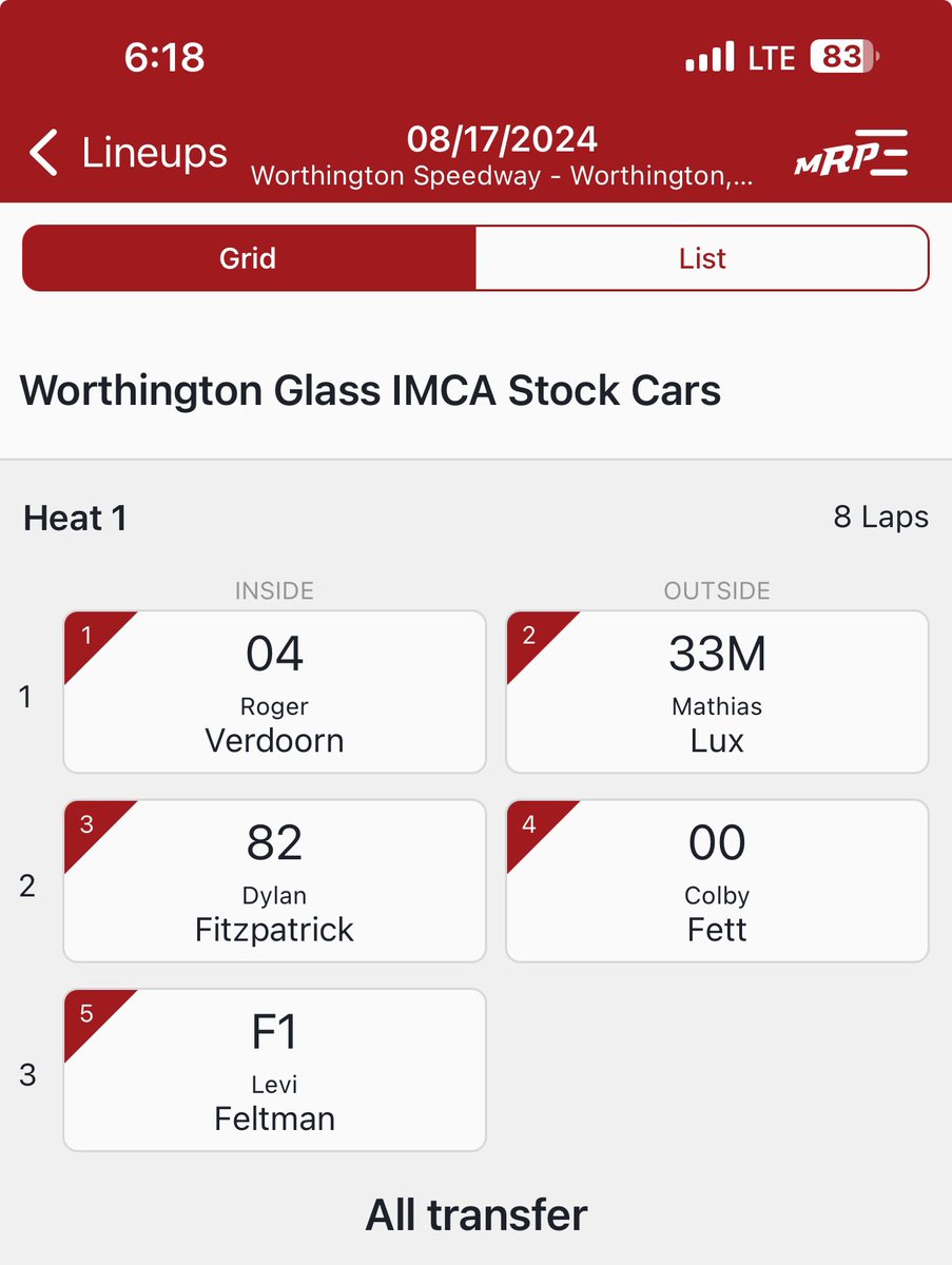 VerdoornRacing's tweet photo. Starting on the pole of the first race at Worthington Speedway. Ten IMCA stocks on hand. https://t.co/XgVeHTwDpU