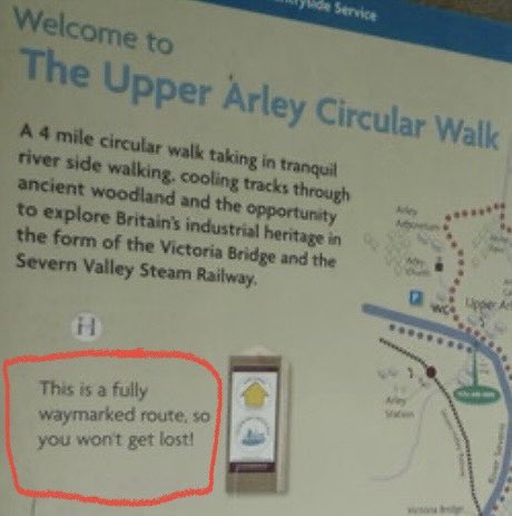 A “fully waymarked route so you won’t get lost!” 
6 miles not 4 with wrong turns 😬🤦‍♀️🤣..