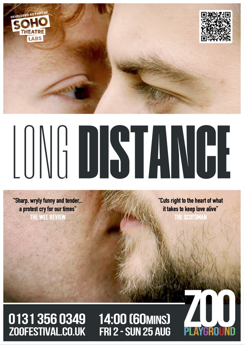 longdistancefab's tweet photo. @GusTheatre @edfringe long distance! a funny, heartbreaking story about a queer, long-distance relationship that's all told through text messages. 'cuts right to the heart of what it takes to keep love alive' according to the scotsman. every day @ 2pm @ZOOvenues 💫 https://t.co/62ggm2Z7sV
