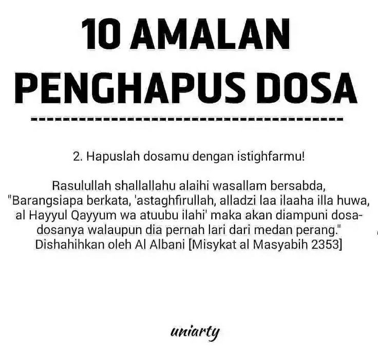 DiaraFathiya's tweet photo. 10 AMALAN PENGHAPUS DOSA✨ https://t.co/T6h5THey3r