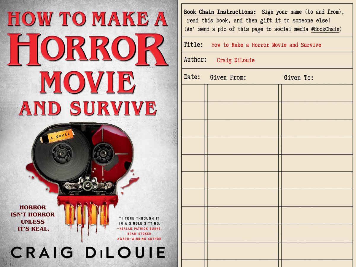 ericjguignard's tweet image. Highlighting #BookChain 6!

HOW TO MAKE A HORROR MOVIE AND SURVIVE (@HachetteUS) by @CraigDiLouie:

Tracked as BookChain6 here: ericjguignard.blogspot.com/2024/08/book-c…

Where to next? Only chance and the last reader involved may determine! #BookChainChallenge