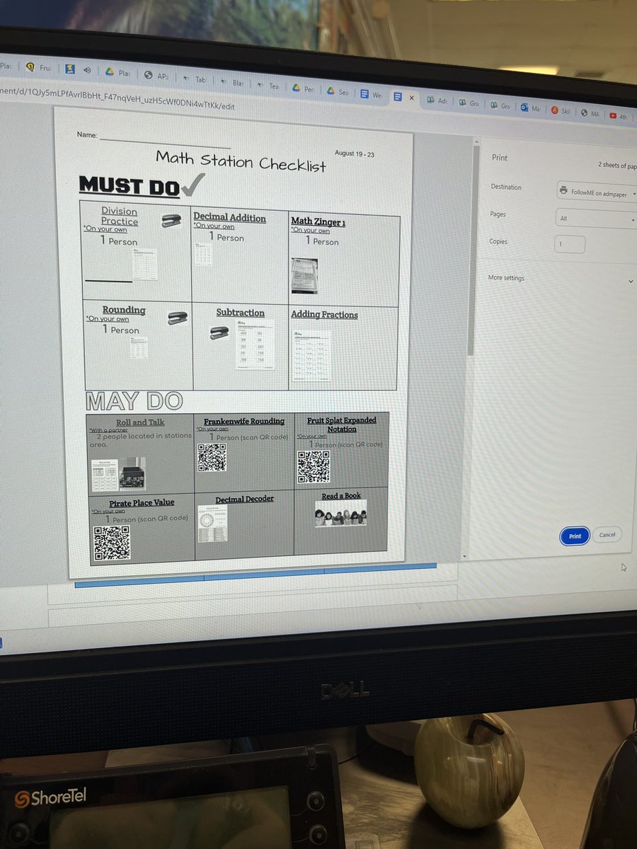 spectacular2nd_'s tweet image. Stations but make it 5th grade this time! Excited to try my beloved stations packet with new content! #fifthwithfisher #mathteacher #mathstations