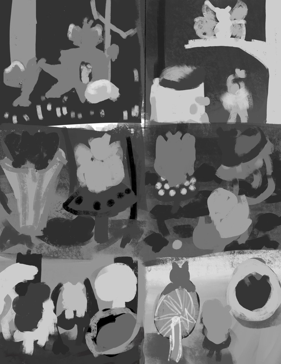 Working on something new. Anyone wanna guess what's happening based on these early drawings?