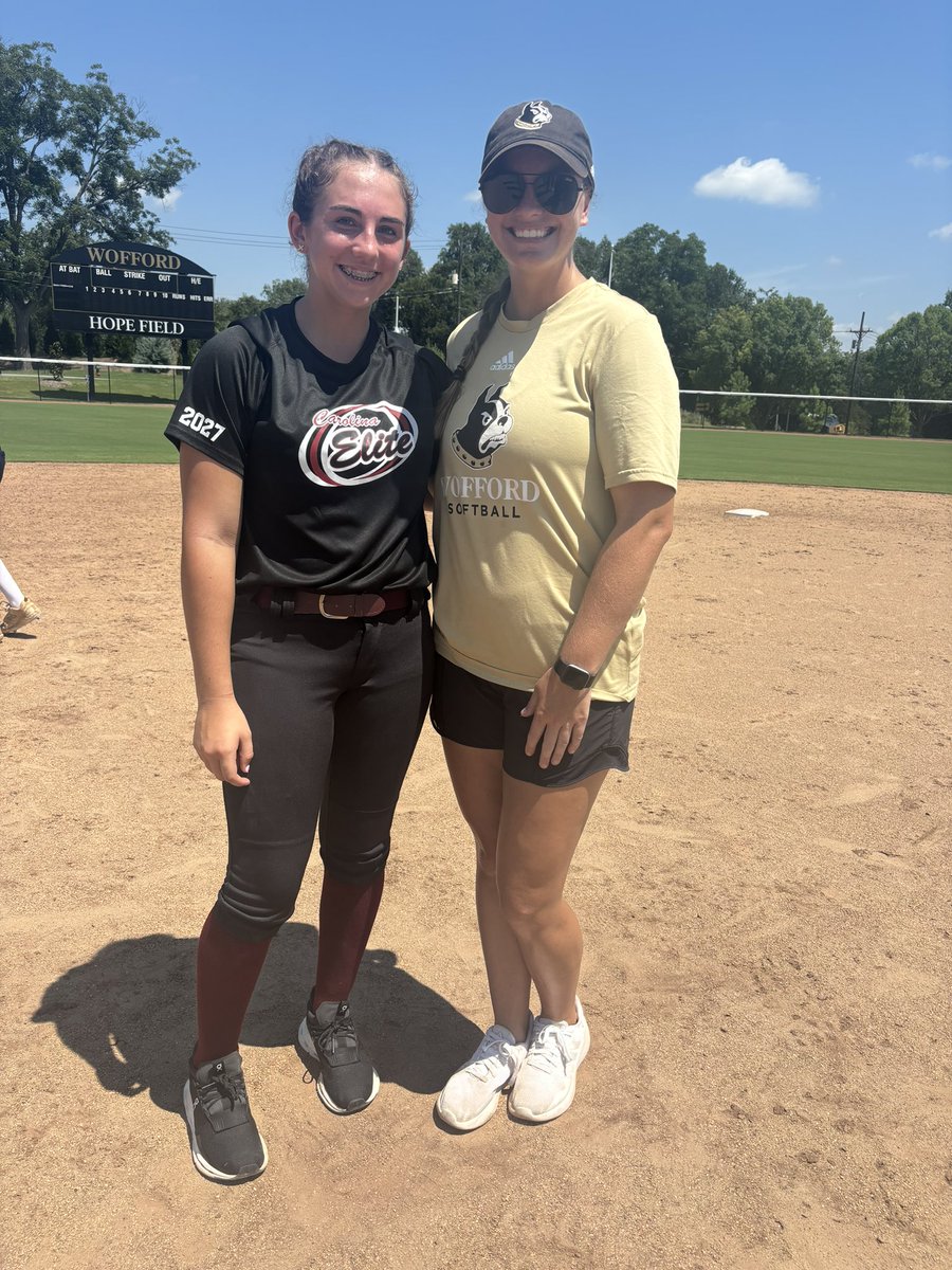 I had such a good time at the <a href="/WoffordSoftball/">Wofford Softball</a> camp today! Thank you to <a href="/kara_shutt/">Kara Shutt</a> and <a href="/CoachCButler/">Chelsea Butler</a>. I learned so many good things and I’m already looking forward to going back!
