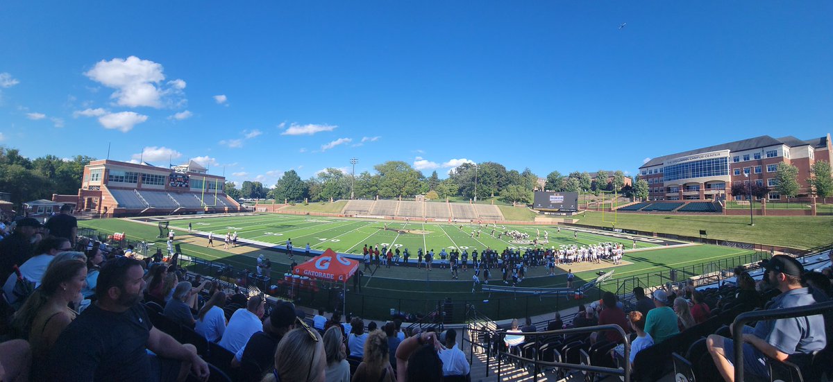 BTRamos50's tweet photo. Watching @LindenwoodFB scrimmage.  Just watched freshman Pops Battle chase down bad  snap 10 yds back, roll out LT, and put a dime on the WR at the goal line from 40 yds out for a TD. Dude is fun to watch.  Excited for the Lions future. https://t.co/eiZC52va3A