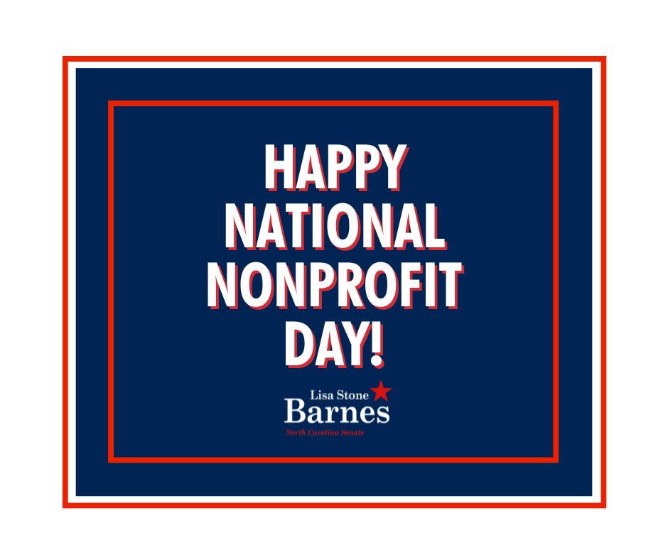 Happy National Nonprofit Day!

I want to recognize the many ways nonprofit organizations across District 11 aim to serve Nash, Franklin and Vance counties. Our local communities thank you!

#ncpol