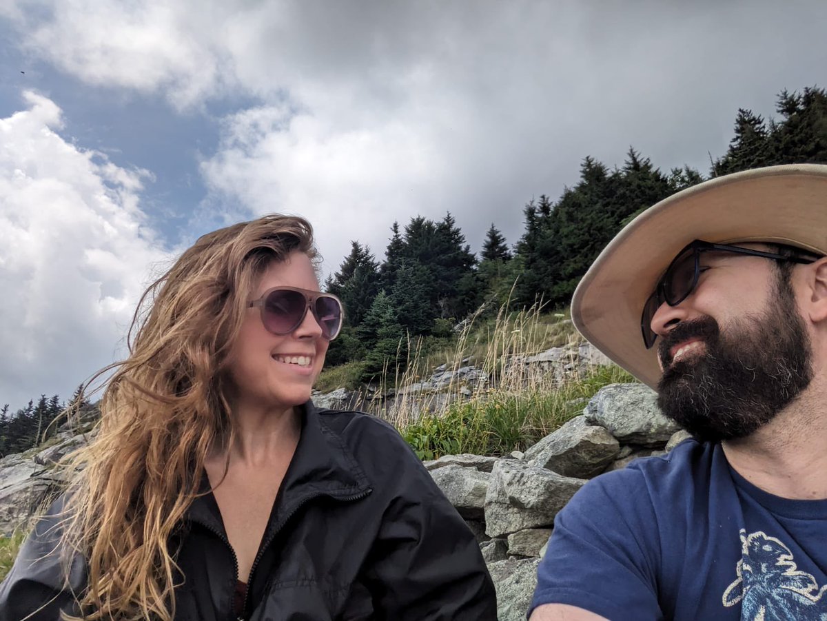 allisonmduval's tweet photo. In honor of it being four weeks since Dave and I became engaged, these are some photographs from our recent visit to Grandfather Mountain and the mile high swinging bridge. Even with a short rainstorm, it was beautiful and we heard a great nature talk. We love the mountains! https://t.co/8UCUmN2qXU