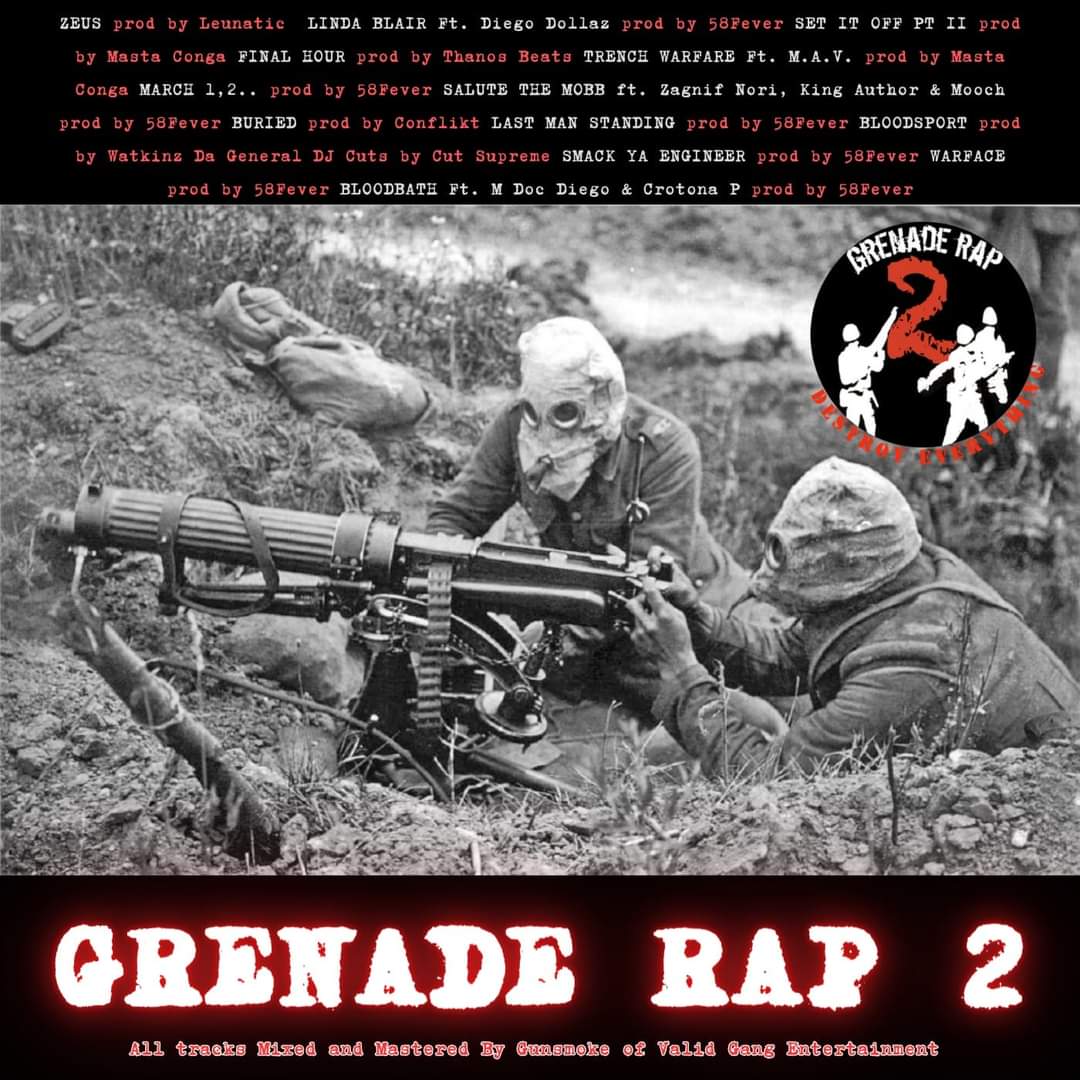 Grenade Rap 2 Available on all streaming platforms and bandcamp 

linktr.ee/grenaderap