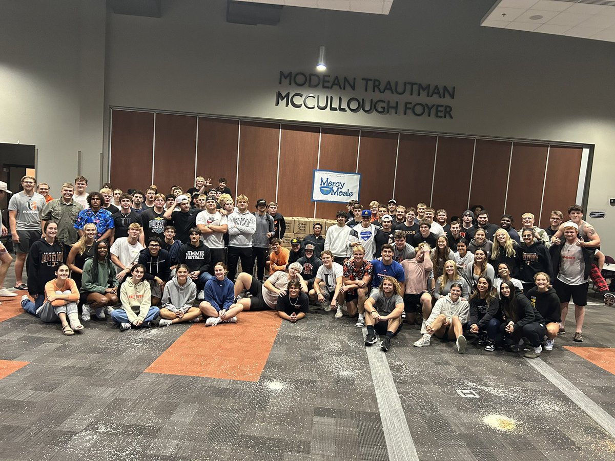 Year four of working with the Orphan Grain Train; our early arrival <a href="/JimmieKnight/">Jimmie knight</a> first year student-athletes continue the tradition of breaking records! Meals will go to west Africa to support elementary school students.

2024: 22,680
2023: 21,914
2022: 19,006
2021: 15,000