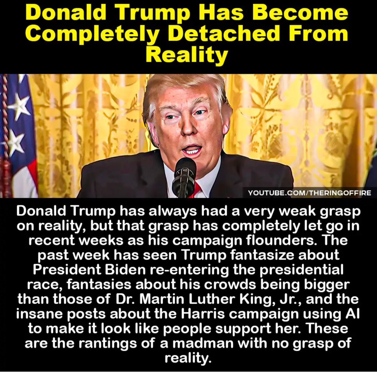 CatsWillResist's tweet image. And you know what this means? Anyone still - STILL!!! - supporting his campaign for POTUS is EQUALLY DETACHED FROM REALITY!
#WakeUp #MAGA @GOP!!! #SeekProfessionalHelp!!!