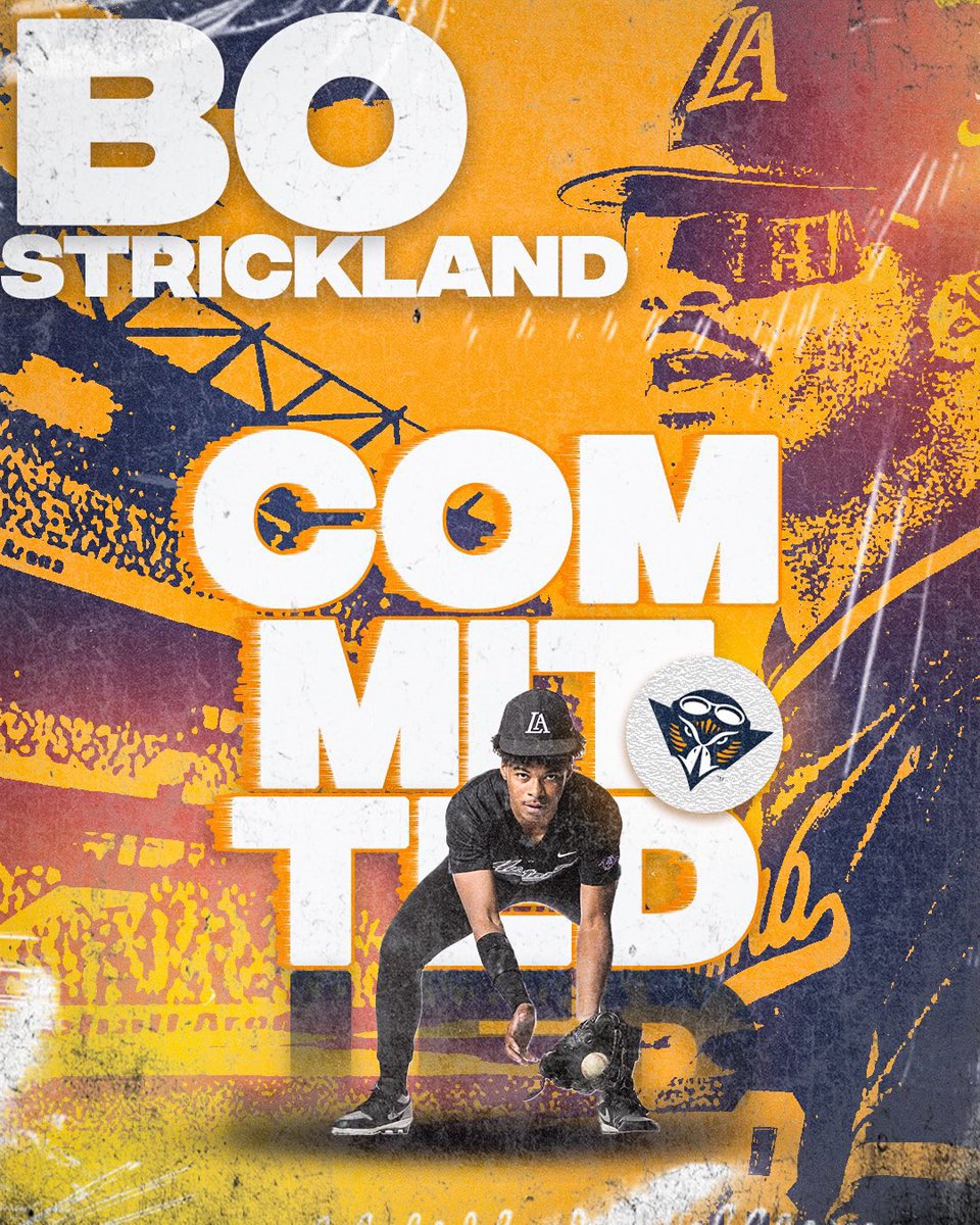 LAmustangFB's tweet photo. Congratulations to @BoStrickland9 on committing to play baseball at UT Martin! 💜🔥 #BibleBooksBall https://t.co/hKh7pYeV4e