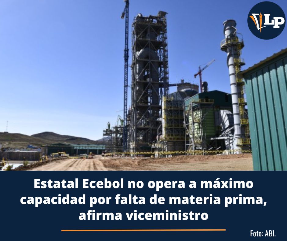 LaPatriaDigital's tweet image. La planta de Ecebol en Potosí enfrenta desafíos con su materia prima. Descubre todos los detalles revelados por el viceministro Luis Siles y cómo esto afecta a la industria del cemento. nota.bo/c2F1q0 

#Ecebol #IndustriaBoliviana