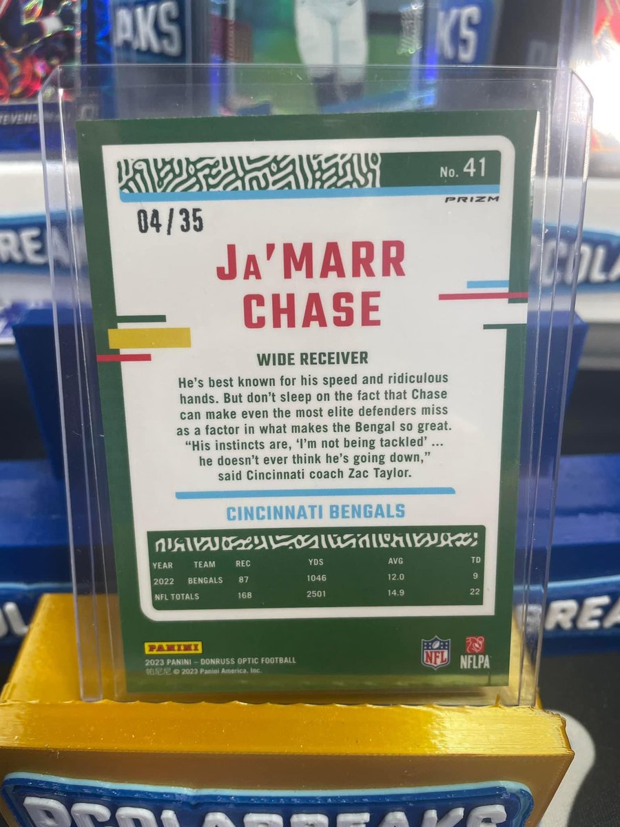 PcolaBreaks's tweet image. Our first look at 2023 Panini Optic H2 Hobby! Nice! #pcolabreaks #cardbreaks #boxbreaks #hobbybox #opticfootball