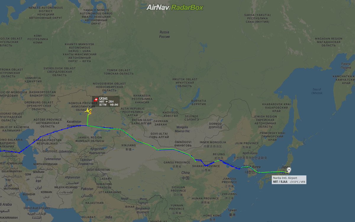 AirNavRadar's tweet photo. 📰On August 17th, 2024, Swiss flight #LX161 from Tokyo to Zurich landed in Astana, Kazakhstan, due to a medical emergency. While taxiing at Nursultan Nazarbayev Airport in Astana, the Boeing 777 (HB-JNI) veered off the runway onto the grass.
📸 Astana Airport
Details: https://t.co/6jRktLs4EW
Flight Data: https://t.co/8dSGZPwSBu