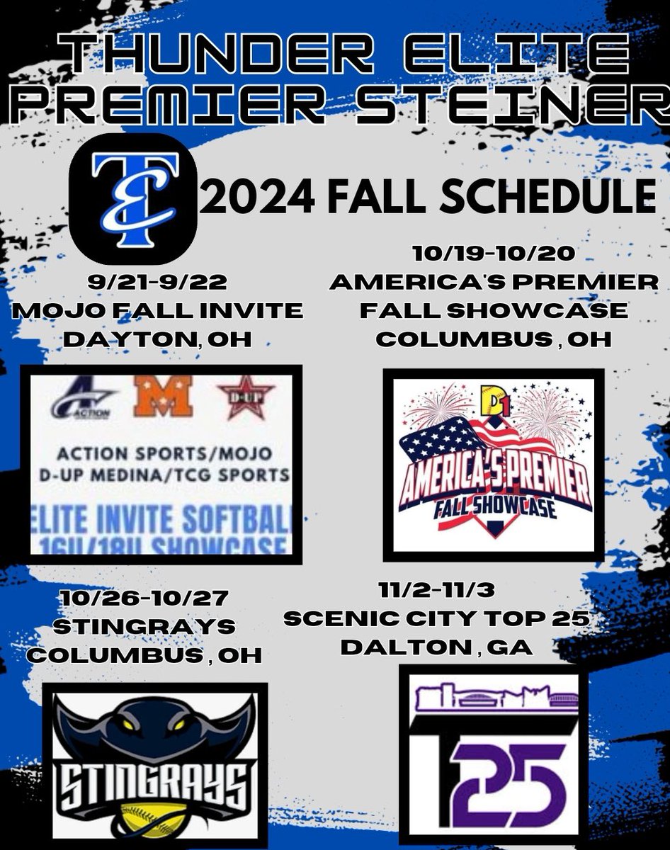 2024 Fall Schedule! Here’s where you can check us out this Fall.