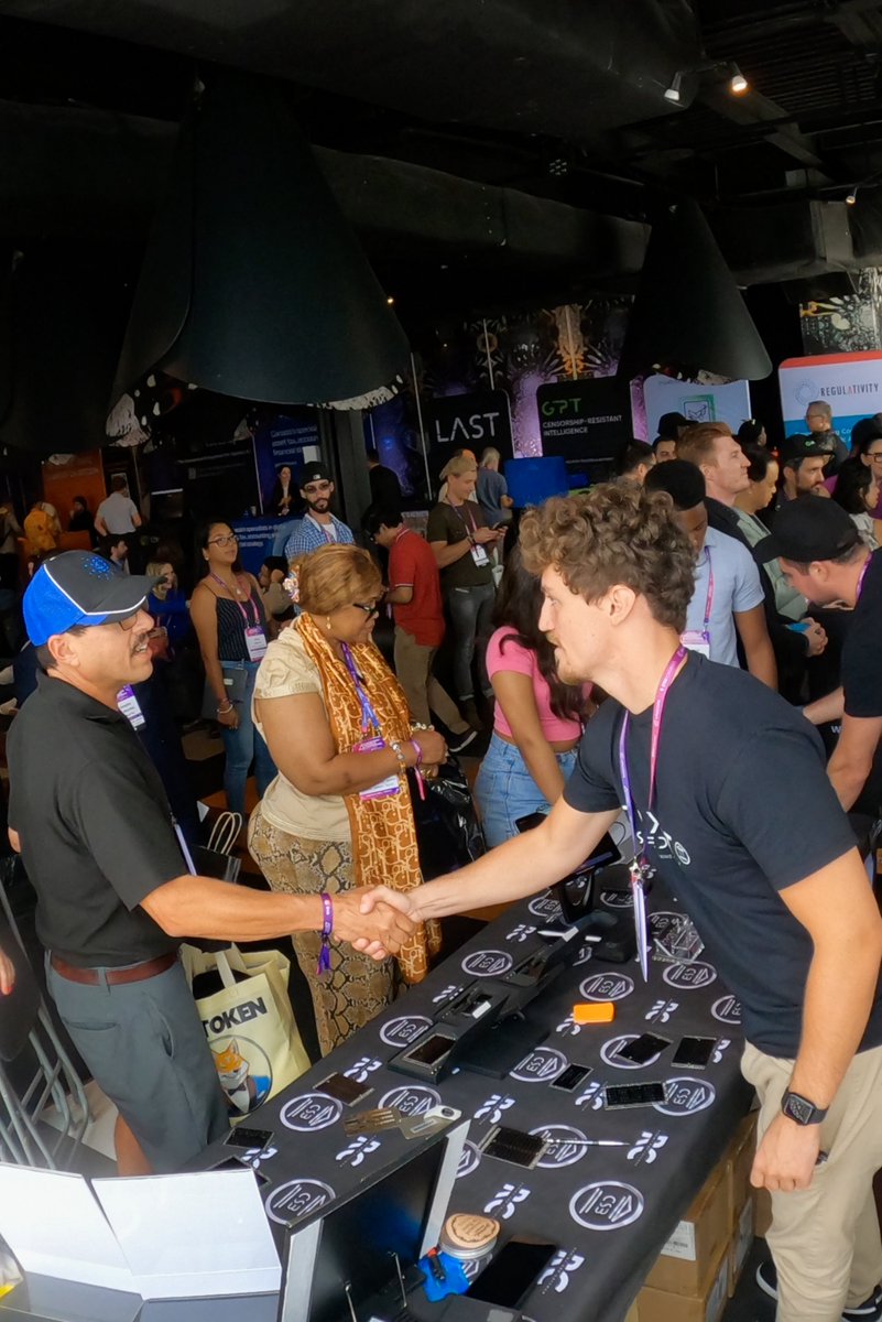 cryptoseedbank's tweet photo. For the first time ever, we had the privilege of attending @untraceableinc's @Futurist_conf at @rebel_toronto in person, and it was a blazing success! We had the opportunity to educate hundreds of attendees—from beginners to intermediates—on the critical importance of seed phrases, and we sold hundreds of products to eager #cryptocurrency owners. It was especially rewarding to meet customers who had already purchased our products on Amazon—your continued support is invaluable! We also made some incredible connections that will help us expand our products into wholesale. A huge thank you to everyone who contributed to making this event unforgettable!