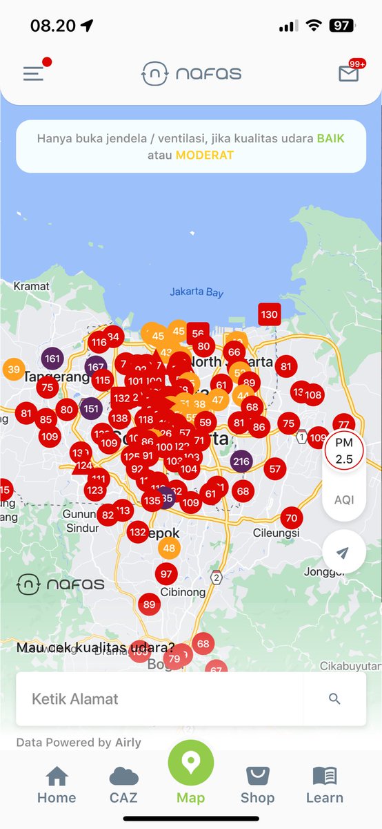 piotrj's tweet photo. BATALKAN CARFREE DAY

Tidak ada manfaat kesehatan dengan polusi setinggi ini. 

Apalagi 

Olahraga dalam polusi memang merugikan kesehatan kita. 

Mana suara dokter2? 

Data dari @nafasidn https://t.co/2jWVCIoyOW