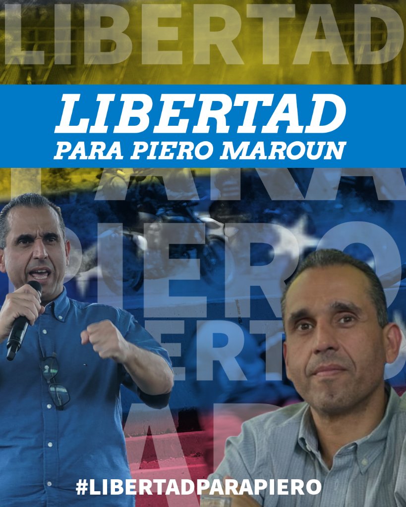 Nuestro compañero Piero Maroun fue interceptado por sujetos sin identificación, que de forma arbitraria se lo llevan  de un restaurante mientras estaba con su familia.
Rechazamos este tipo de actos y exigimos la libertad para Piero y todos los presos políticos.
.
.
#LiberenAPiero