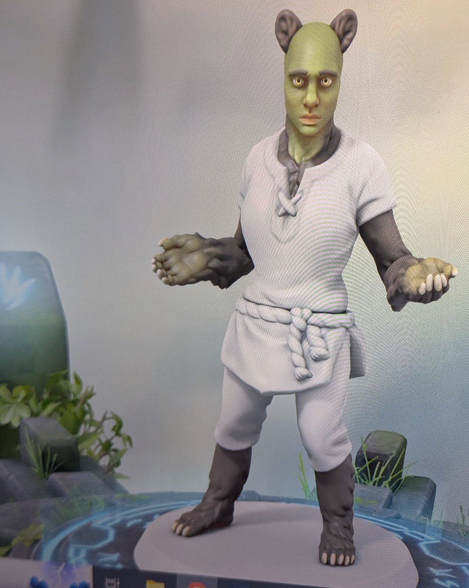 HeavyCrownDev's tweet image. Do not, I repeat, do NOT put a human head on the anthropomorphic bear model on HeroForge