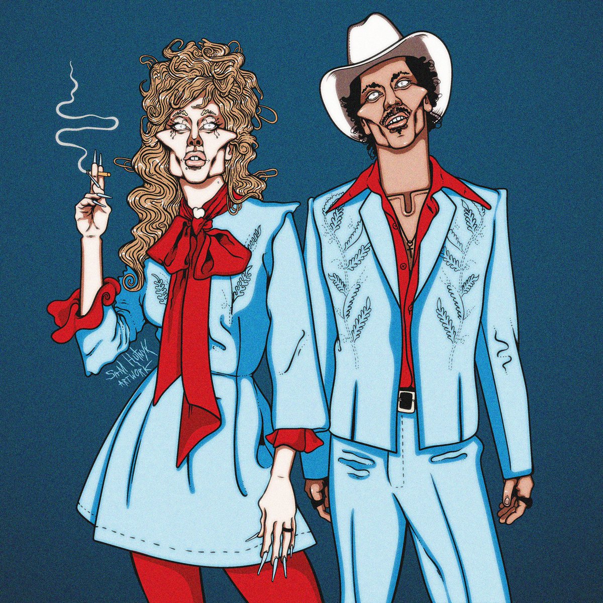 samsartwerk's tweet photo. LADY GAGA + BRUNO MARS 
DIE WITH A SMILE https://t.co/bV6WUlP9GB