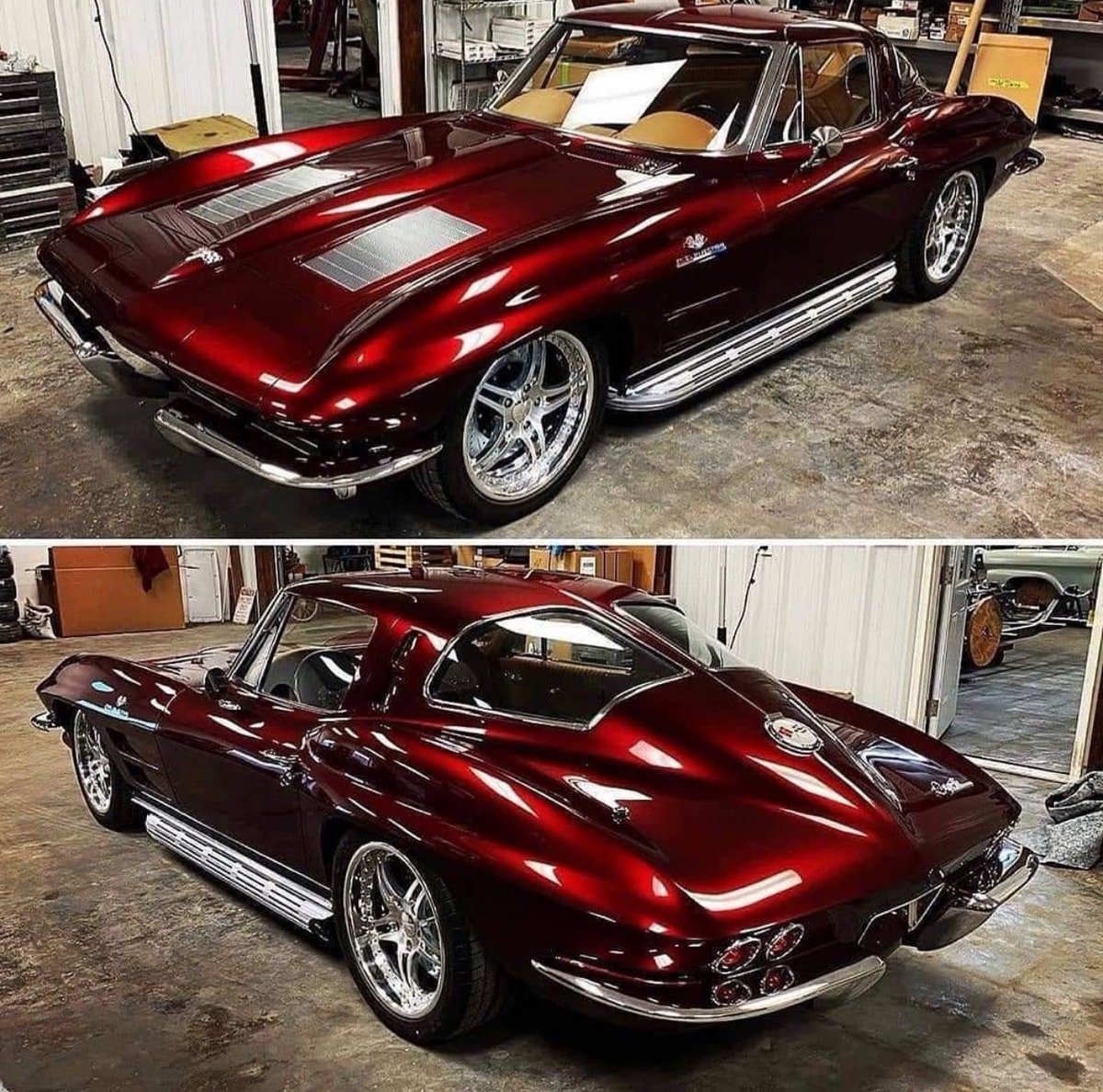 BrianRoemmele's tweet image. 1963 Candy Apple Red Corvette.